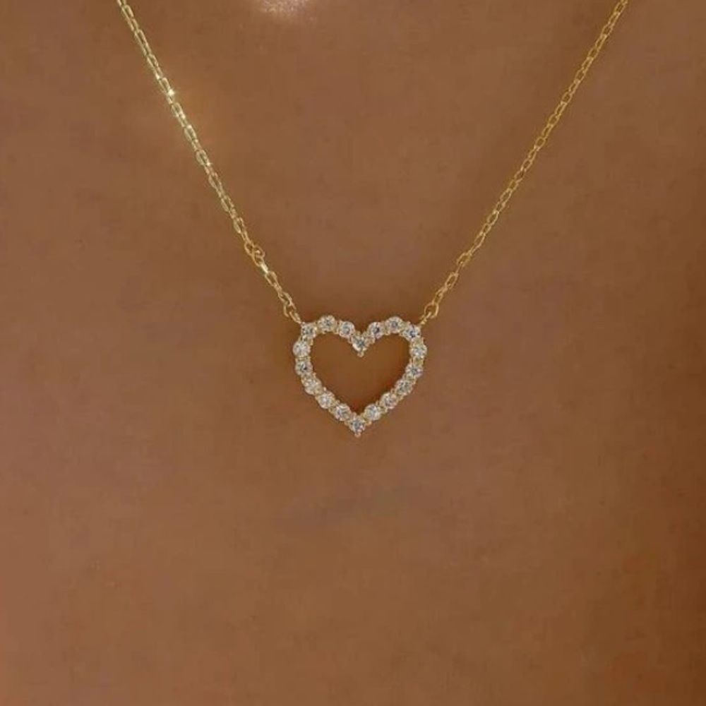 3for$20 NEW Rhinestone Heart Decor Necklace
